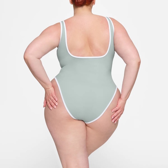 Skims Swim Zip Up Scoop Neck| Pacific - Picture 5 of 5